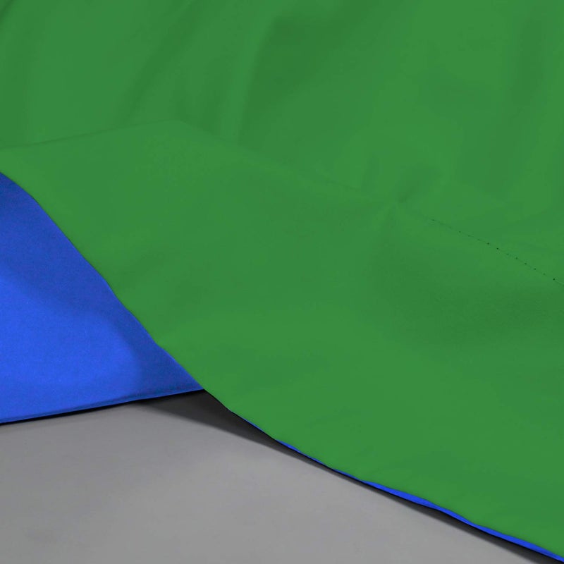 ISSUNTEX 9X15 ft Background Muslin Backdrop, Photo Studio, Collapsible High Density Screen for Video Photography and Television-Blue/Green - Image 5